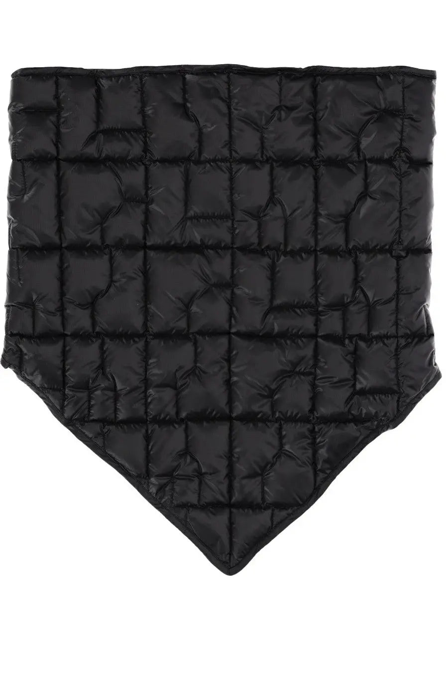 Laminar men’s black nylon scarf with quilted diamond pattern puffer neck warmer for cold weather