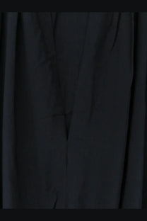 Lamrons women’s modal and silk blend dress in dark navy blue with smooth texture and subtle vertical seam lines