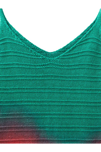Laneus Women's Multicolor Cotton Dress Gold