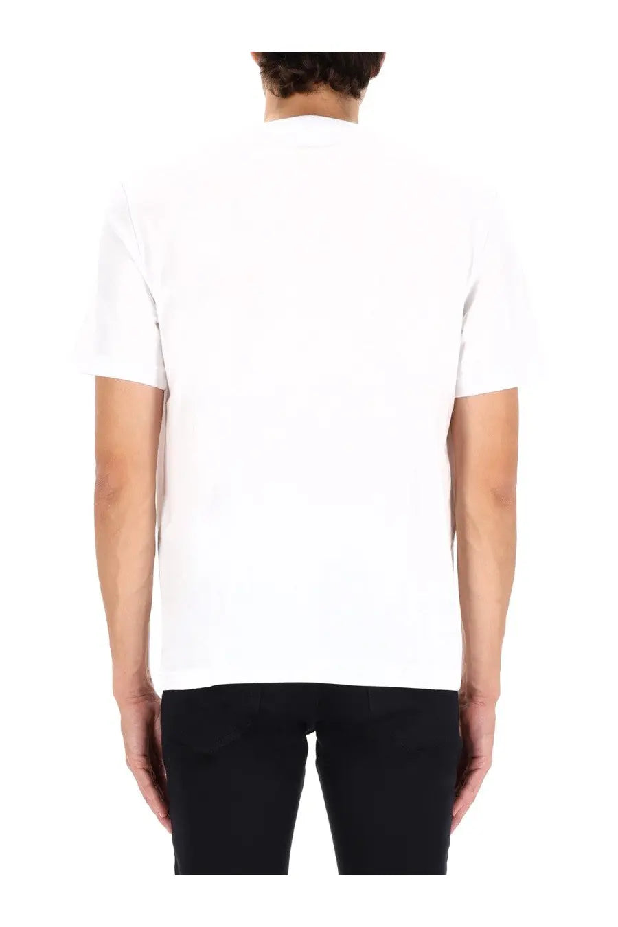 Lanvin men’s white cotton t-shirt with a simple clean design perfect for casual wear