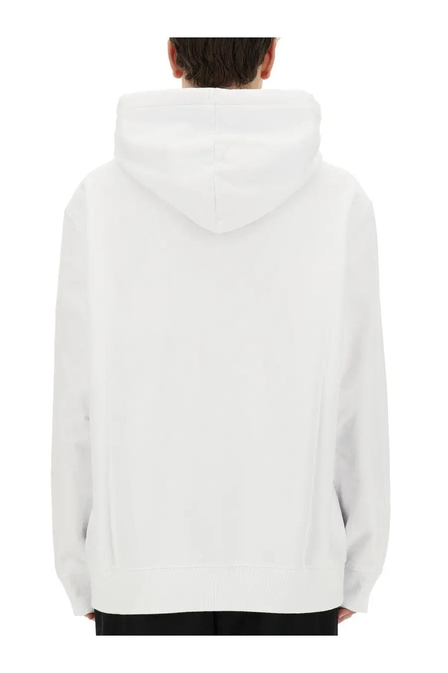 Lanvin men’s white hooded sweatshirt with minimalist design and soft smooth fabric for casual wear