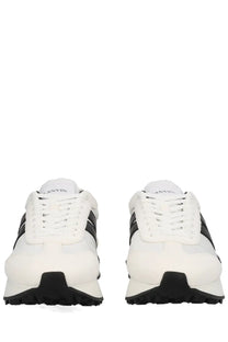 Lanvin unisex sneaker bumpr white with black stripes and chunky rubber sole in white leather material