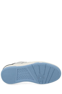 Light blue rubber sole with textured pattern and lanvin branding on lanvin women’s sneaker clay silver