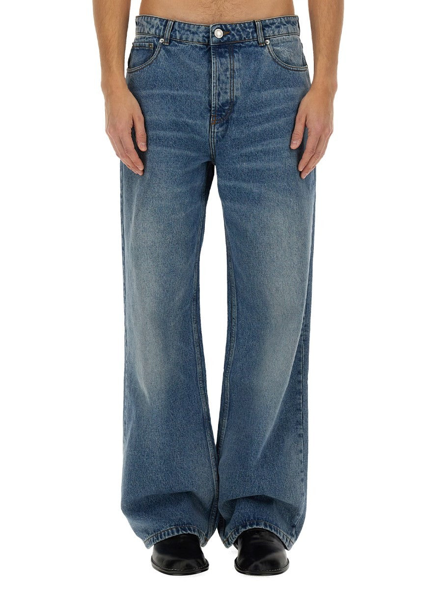 Ami Paris Men's Jeans Large Fit Blue