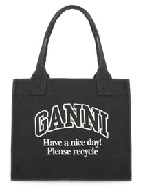 Ganni Women's Large Tote Bag Grey