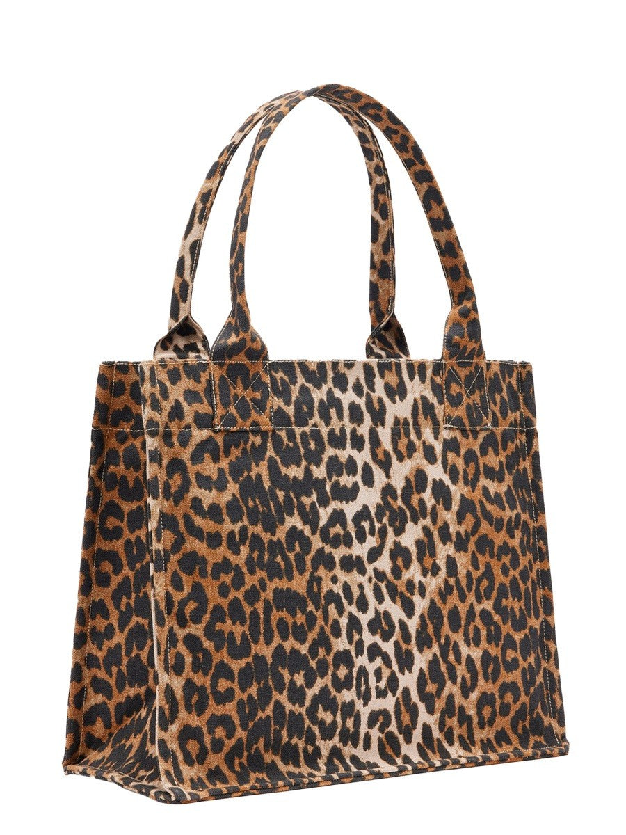 Ganni Women's Borsa Tote Large Con Pattern
