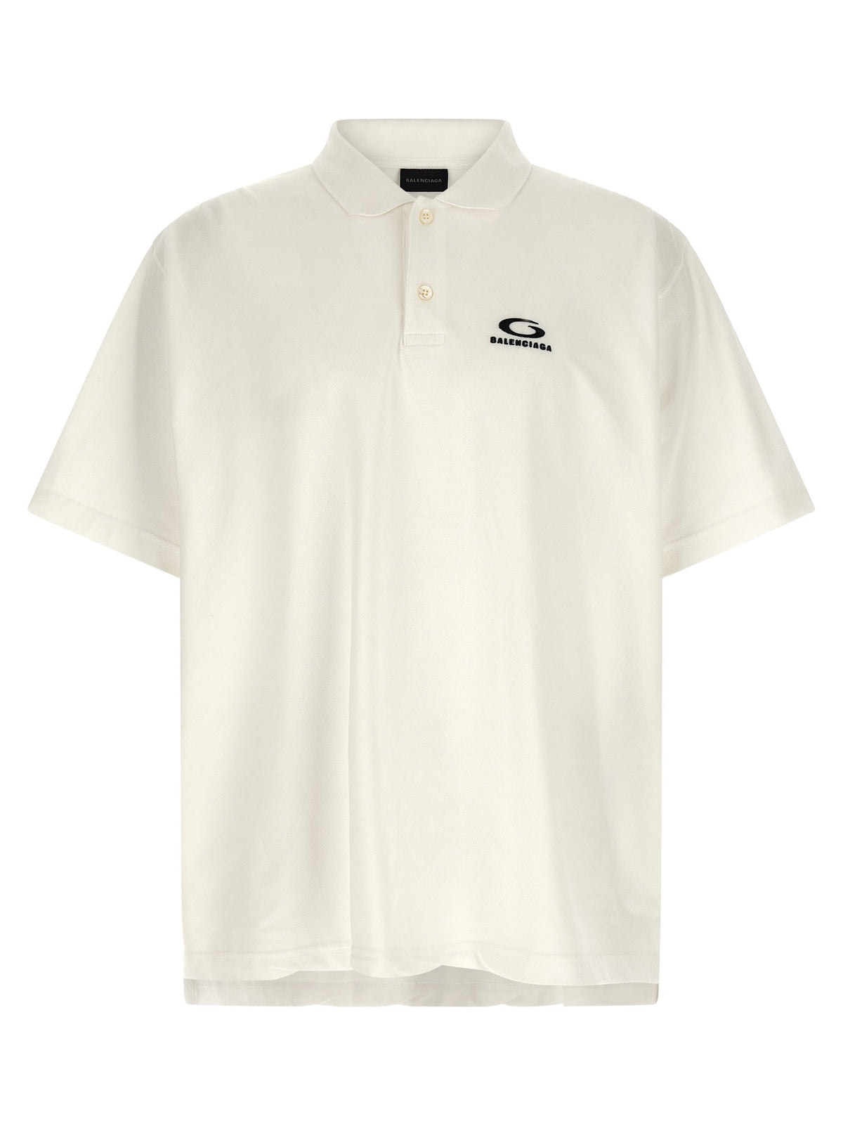 Balenciaga Laurel Classic Polo Shirt White