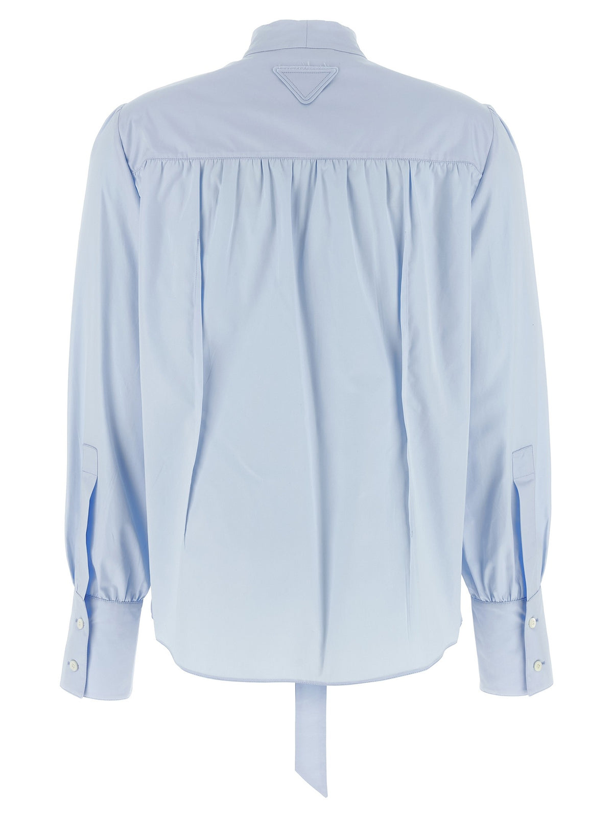 PRADA Lavallière Collar Shirt Blue