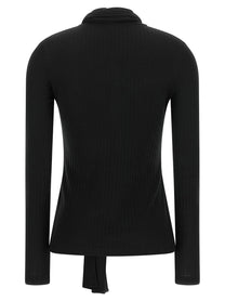 Toteme Lavallière Neck Cardigan Black