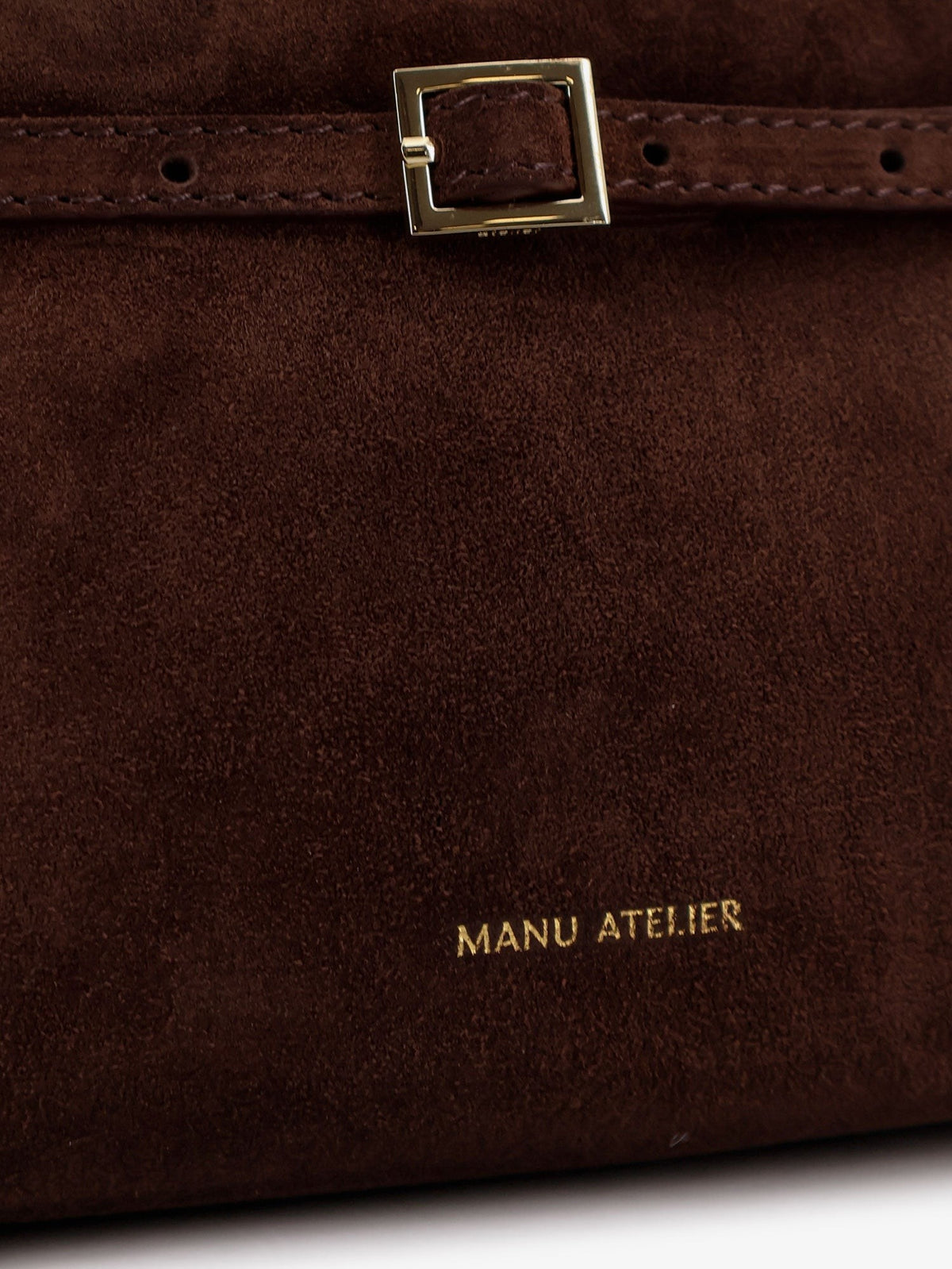 Manu Atelier Women's Le Cambon Suede Handbag Brown