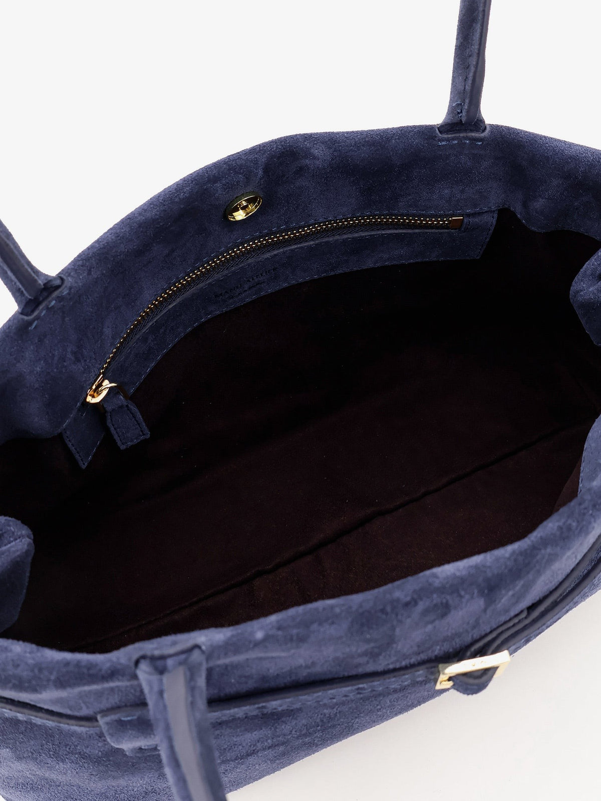Manu Atelier Women's Le Cambon East West Suede Shoulder Bag Blue