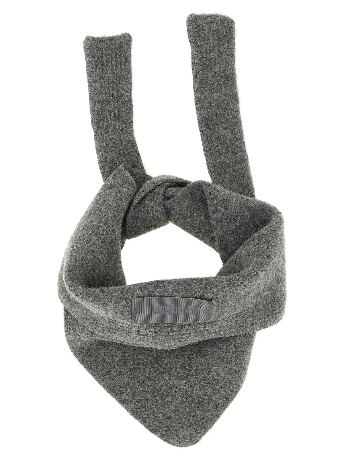 JACQUEMUS Le Chale Gros Grain Bandana Grey