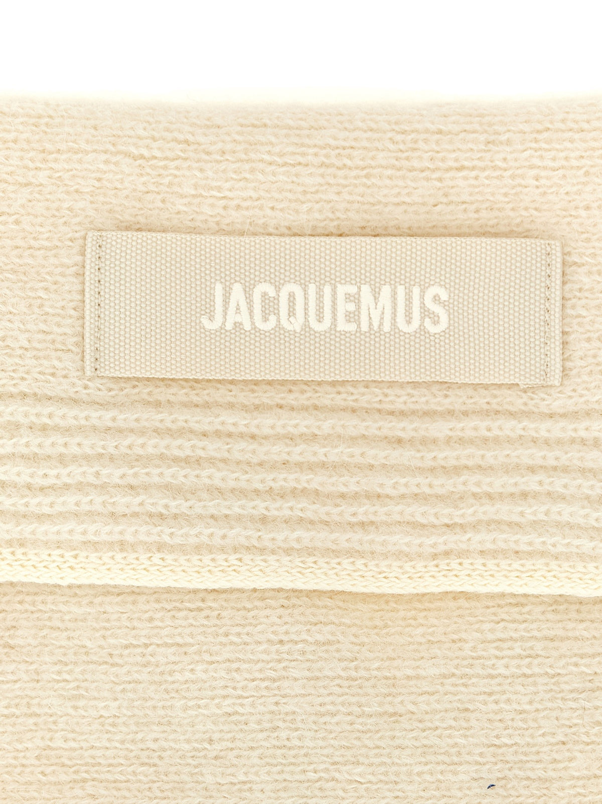 JACQUEMUS Le Chale Gros Grain Bandana White