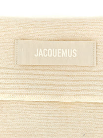 JACQUEMUS Le Chale Gros Grain Bandana White