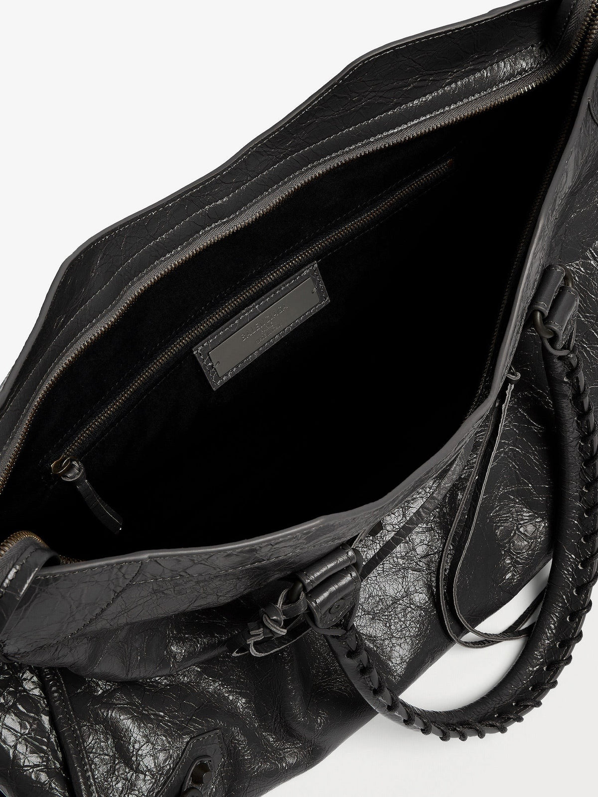 Balenciaga Men's Le City Bag Leather Handbag Black
