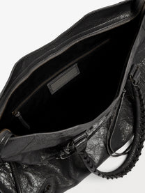 Balenciaga Men's Le City Bag Leather Handbag Black