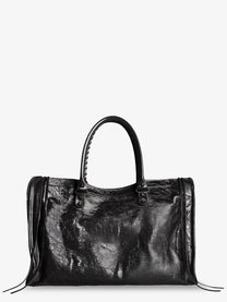 Balenciaga Men's Le City Bag Leather Handbag Black