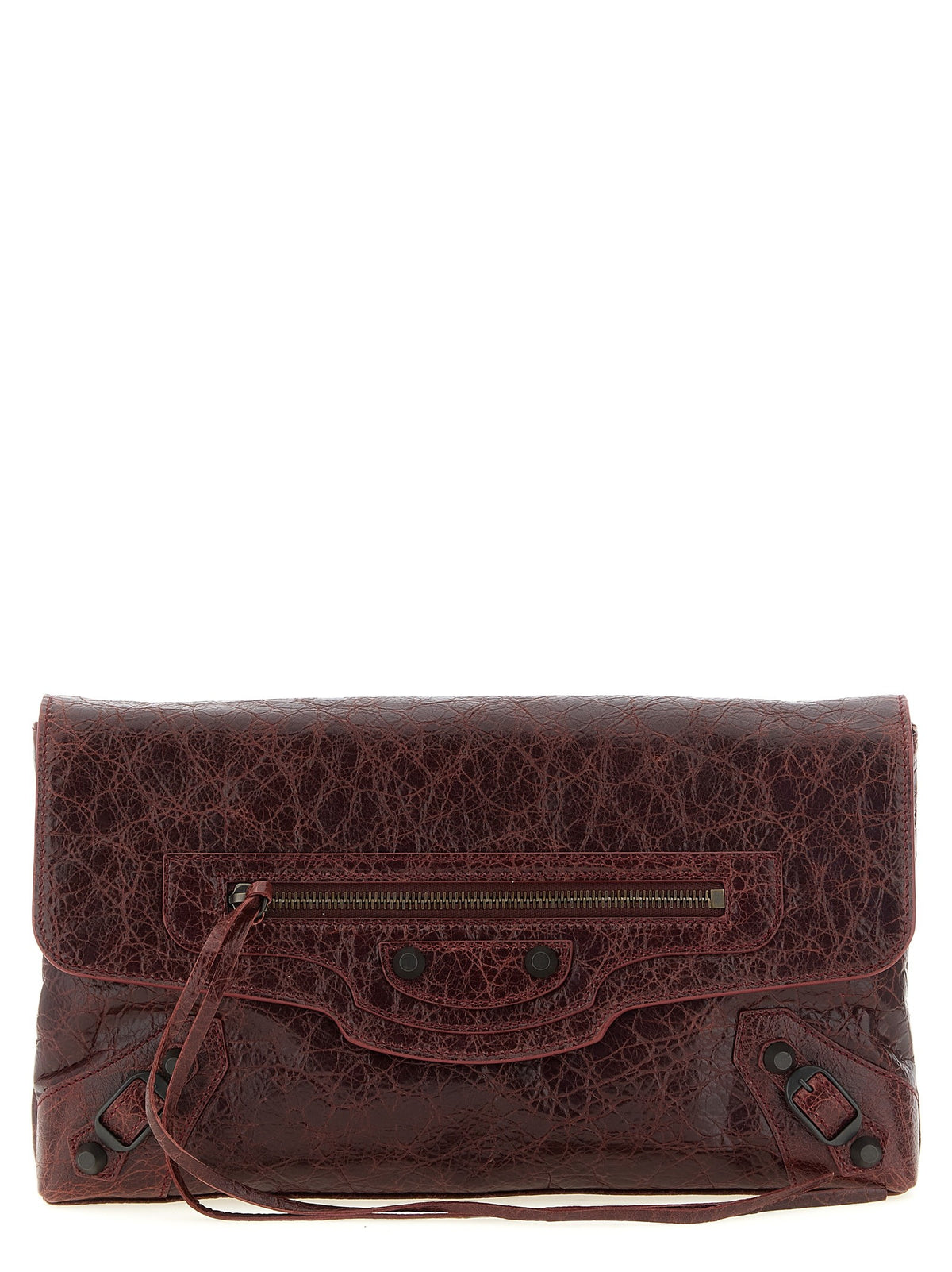 Balenciaga Women's Le City Leather Clutch Red