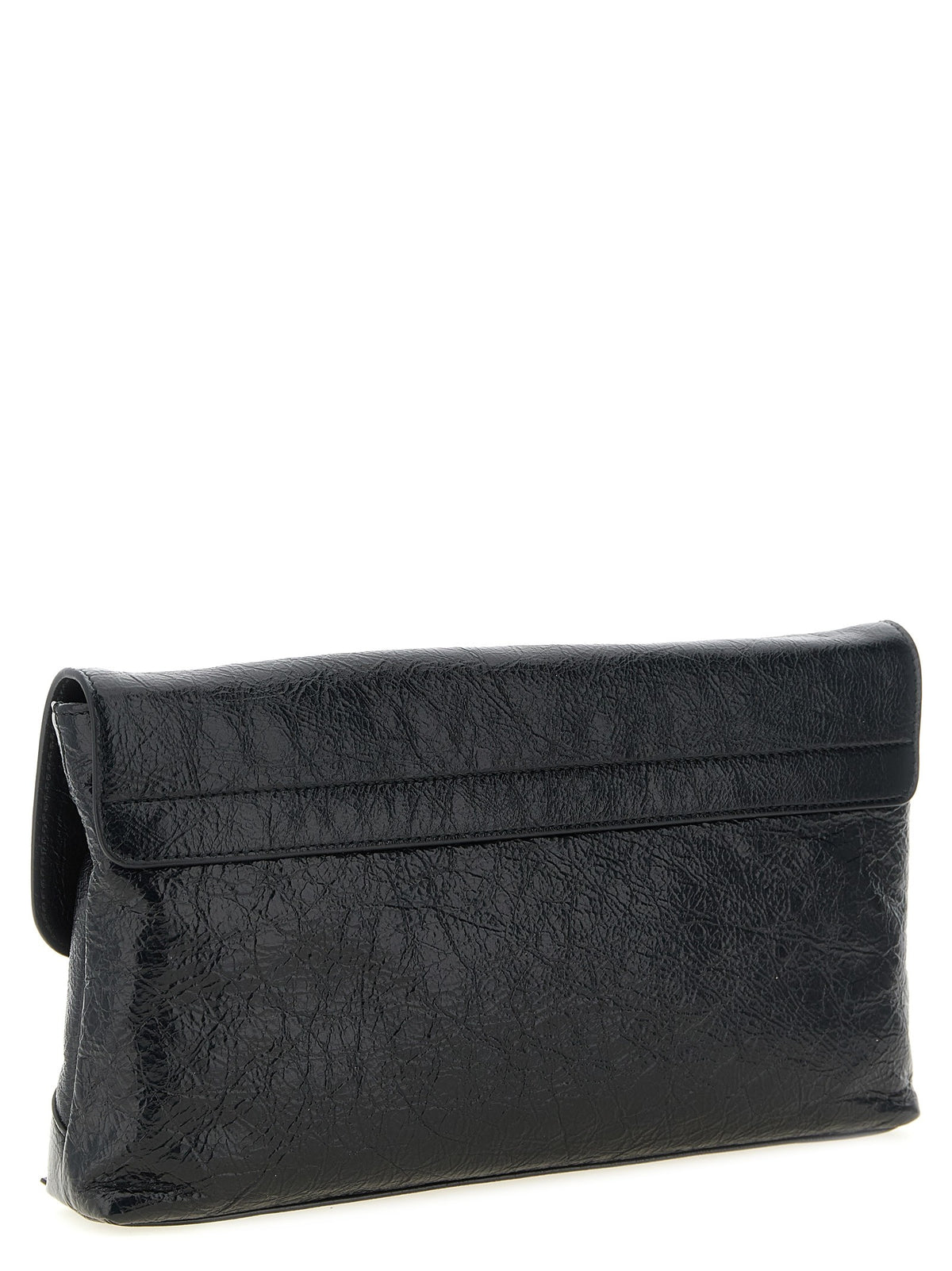 Balenciaga Women's Le City Leather Clutch Bag Black