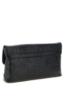 Balenciaga Women's Le City Leather Clutch Bag Black