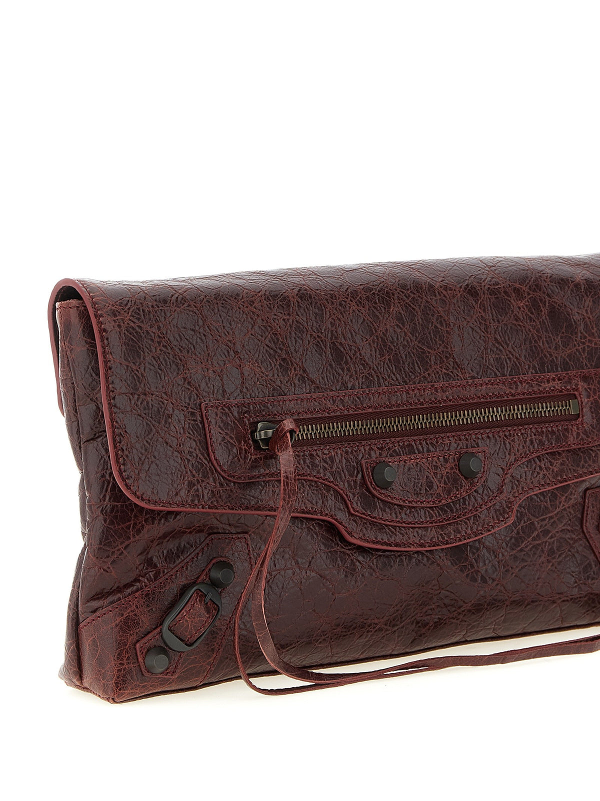 Balenciaga Women's Le City Leather Clutch Red