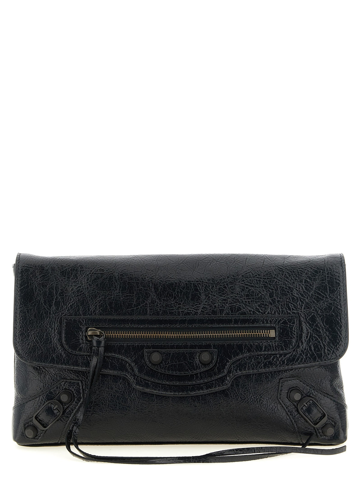 Balenciaga Women's Le City Leather Clutch Bag Black