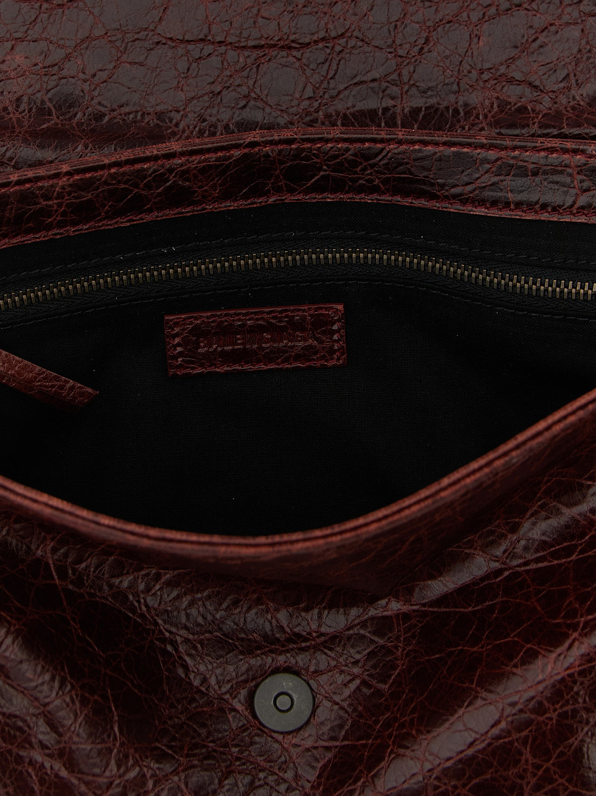 Balenciaga Women's Le City Leather Clutch Red