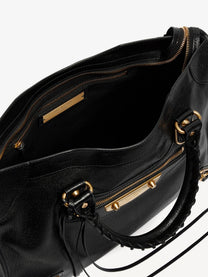 Balenciaga Women's Le City Uptown Leather Handbag Black