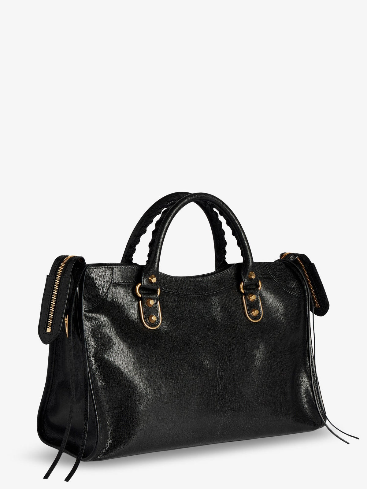 Balenciaga Women's Le City Uptown Leather Handbag Black