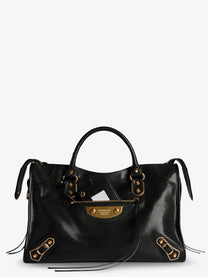 Balenciaga Women's Le City Uptown Leather Handbag Black