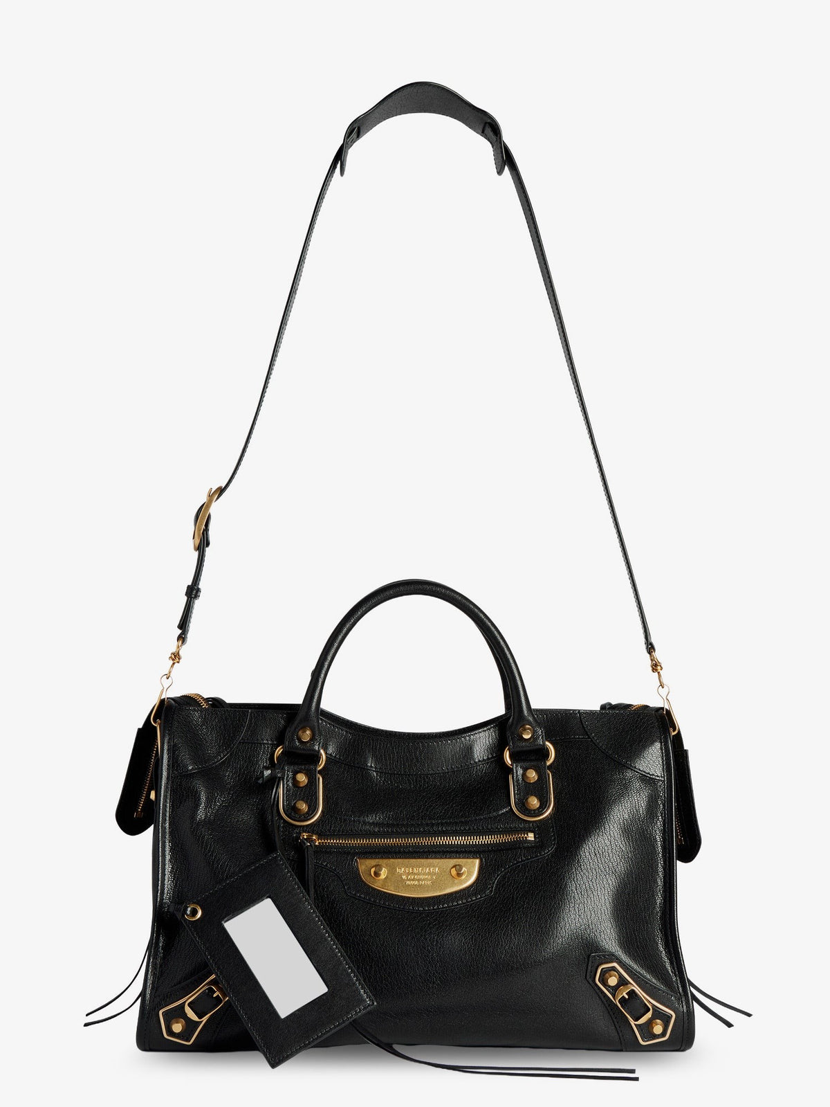Balenciaga Women's Le City Uptown Leather Handbag Black