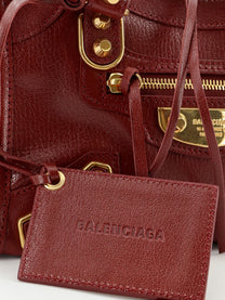 Balenciaga Women's Le City Uptown Mini Leather Handbag Ruby