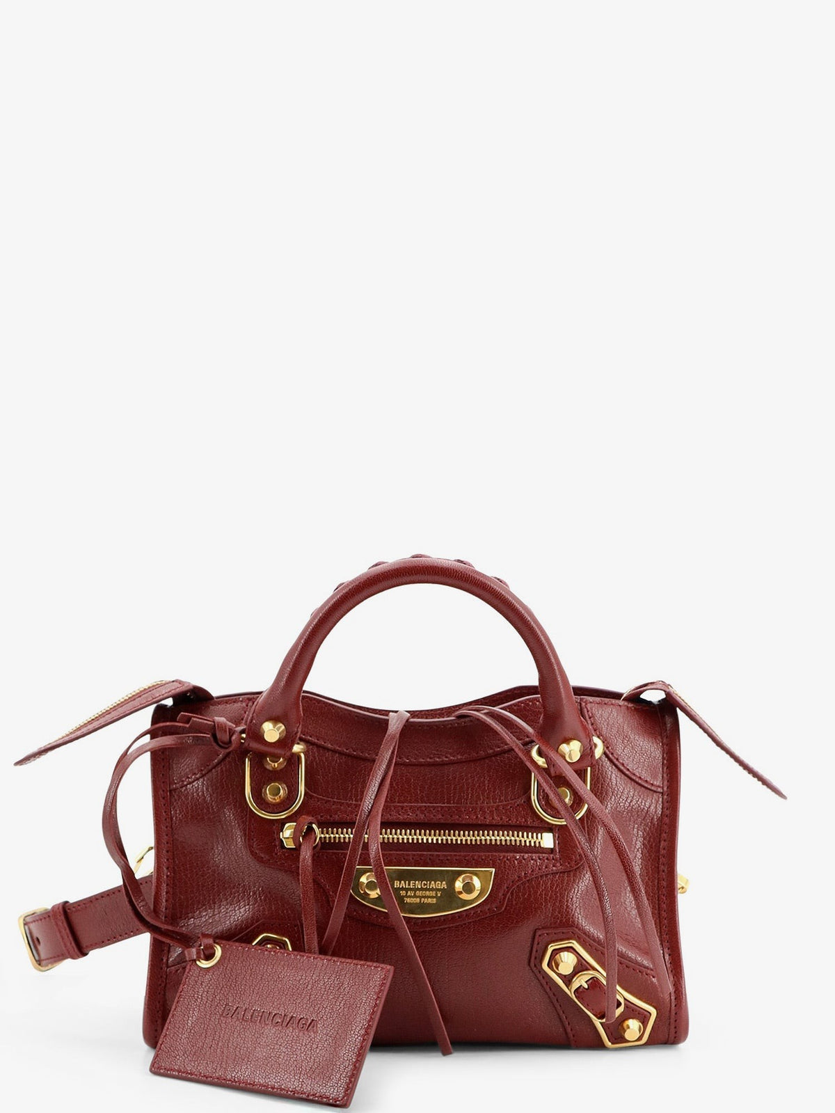 Balenciaga Women's Le City Uptown Mini Leather Handbag Ruby