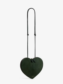 ALAÏA Women's Le Coeur Suede Crossbody Bag VERTLICHEN