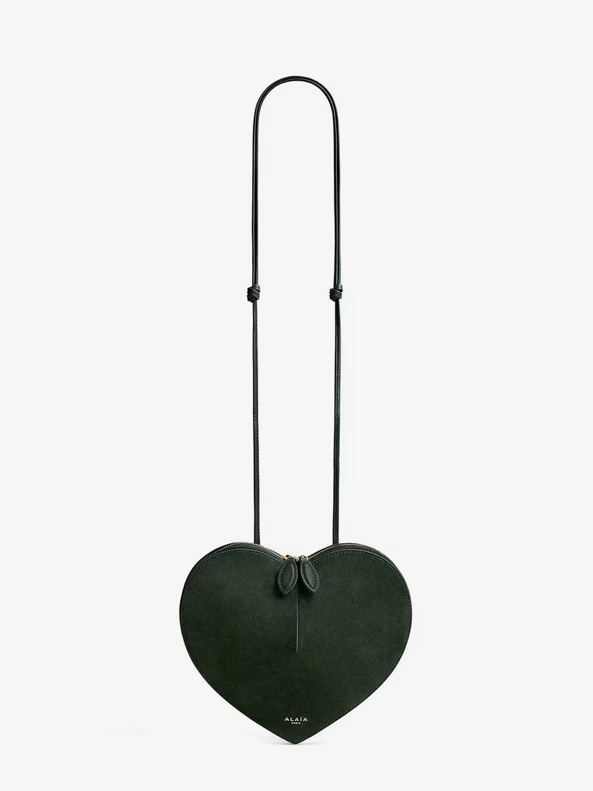 ALAÏA Women's Le Coeur Suede Crossbody Bag VERTLICHEN