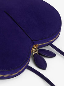 ALAÏA Women's Le Coeur Suede Crossbody Bag Iris