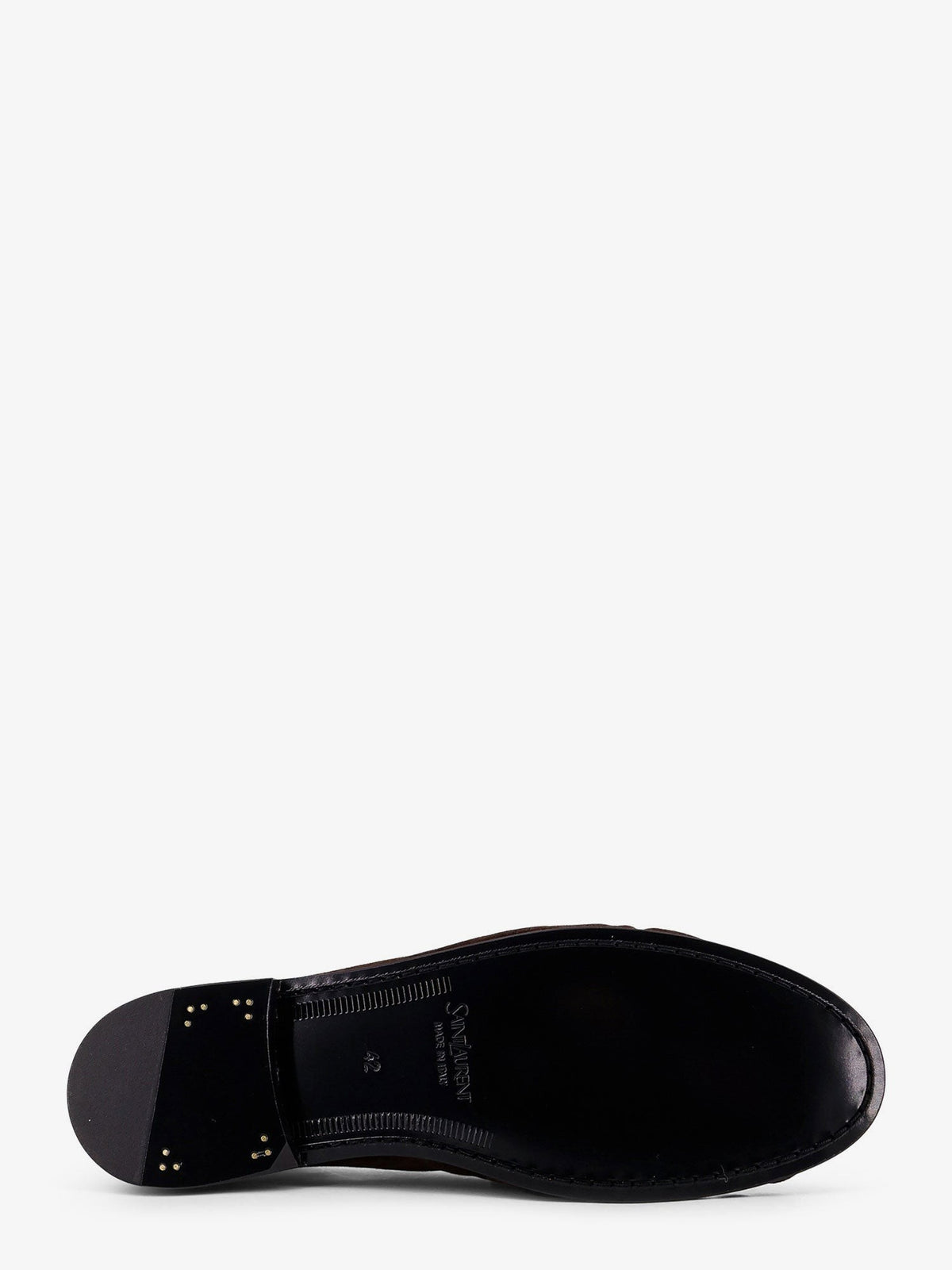 Saint Laurent Men's Le Loafer Suede Loafers Gold