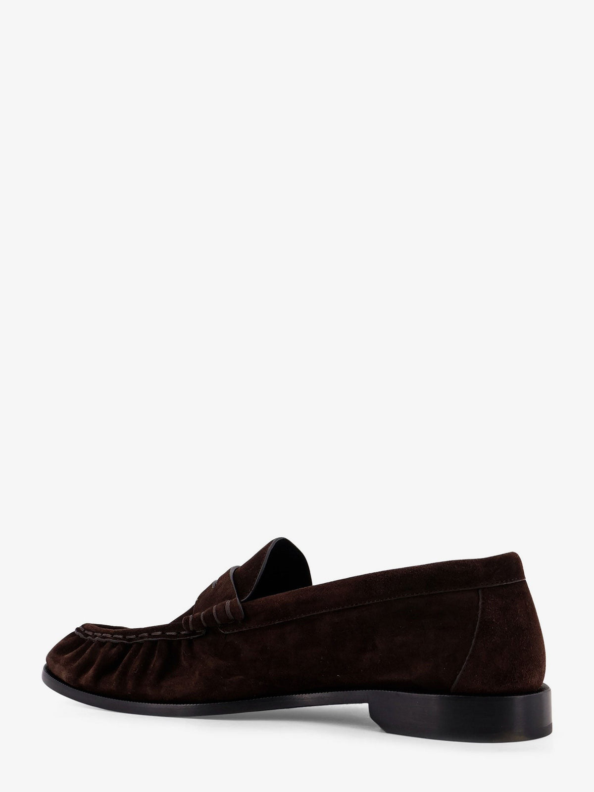 Saint Laurent Men's Le Loafer Suede Loafers Gold