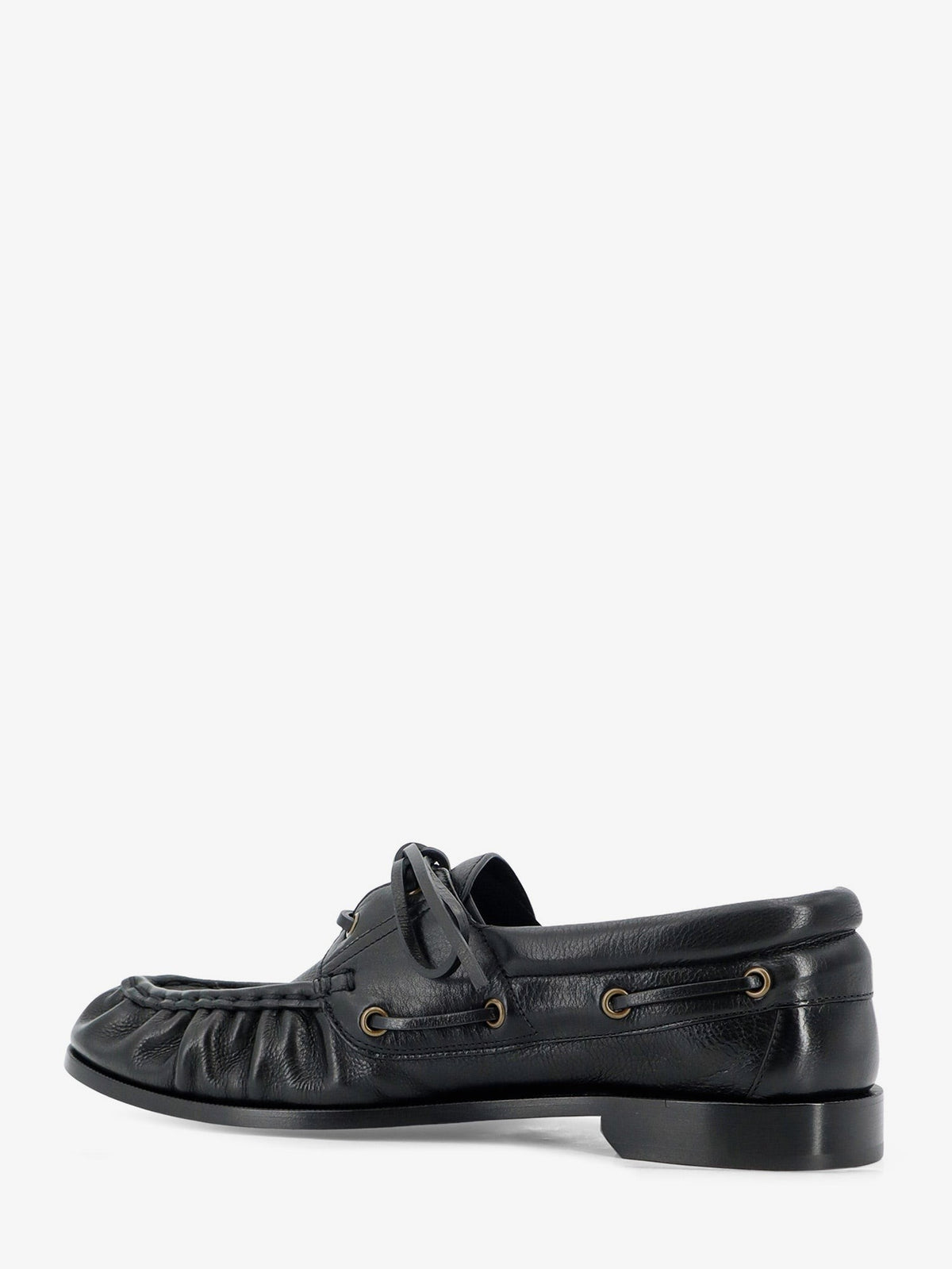 Saint Laurent Men's Le Loafer Bateau Leather Loafers Black