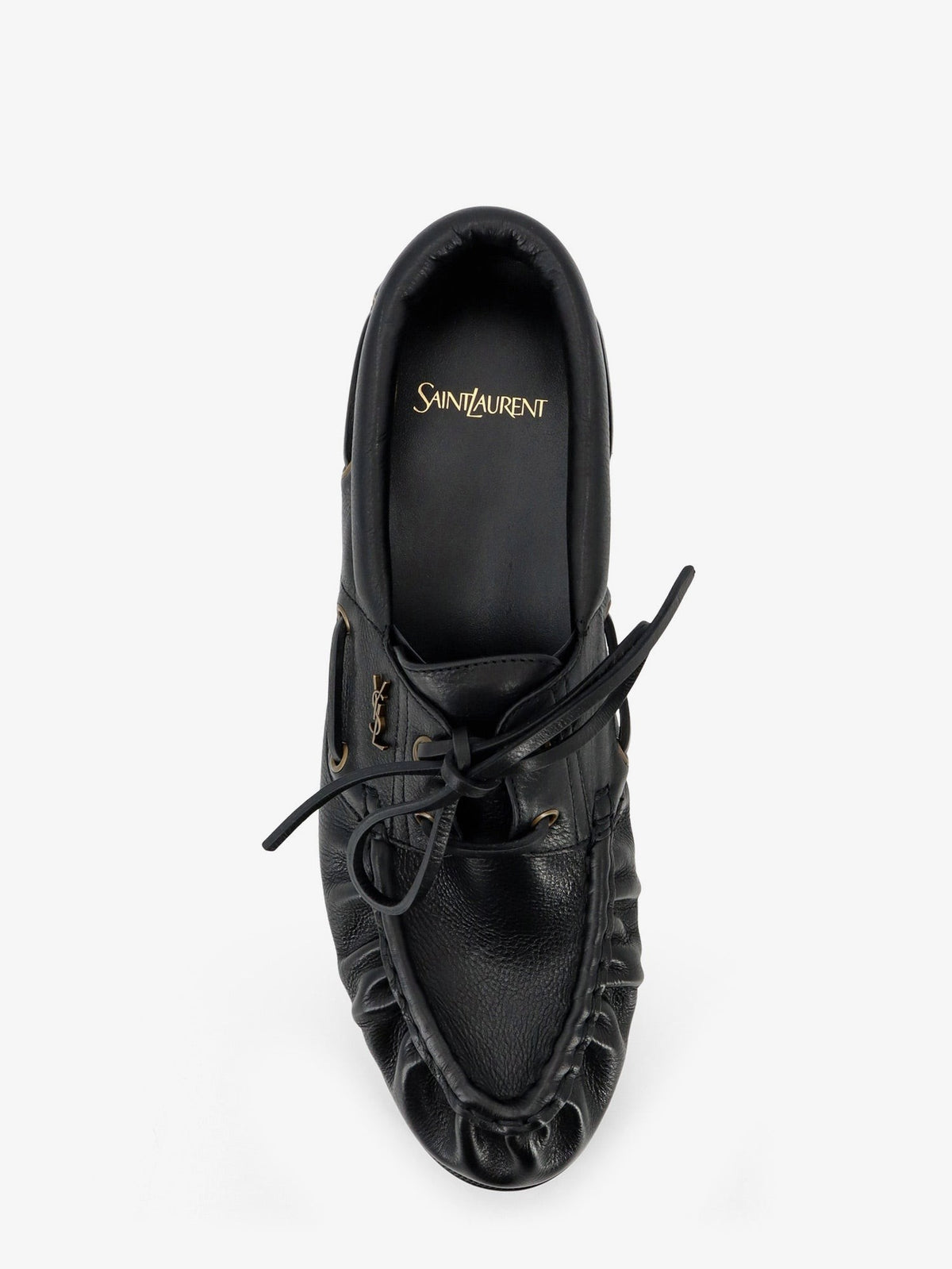 Saint Laurent Men's Le Loafer Bateau Leather Loafers Black