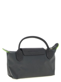 Longchamp Le Pliage Green Clutch Bag Grey
