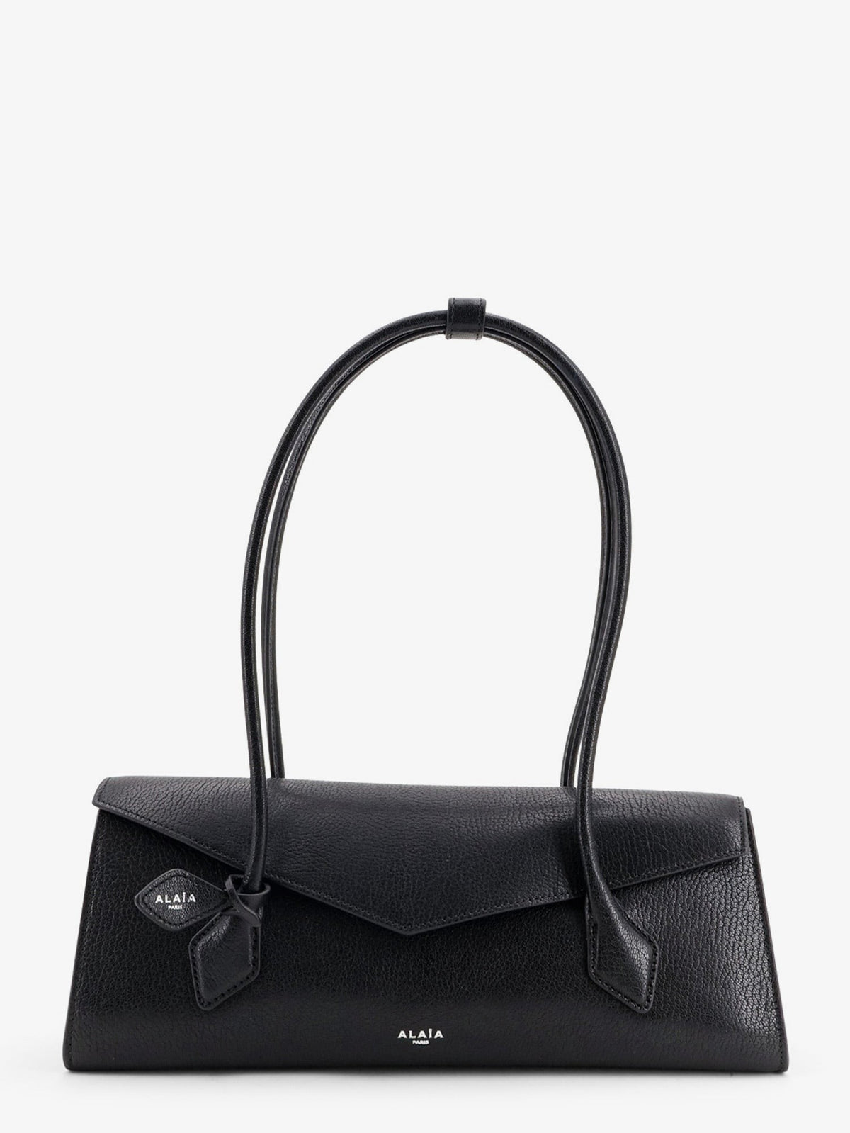 ALAÏA Women's Le Teckel Flap Leather Handbag Black