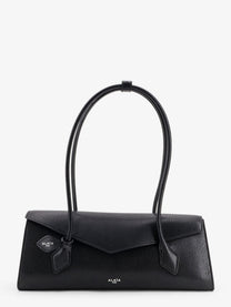 ALAÏA Women's Le Teckel Flap Leather Handbag Black