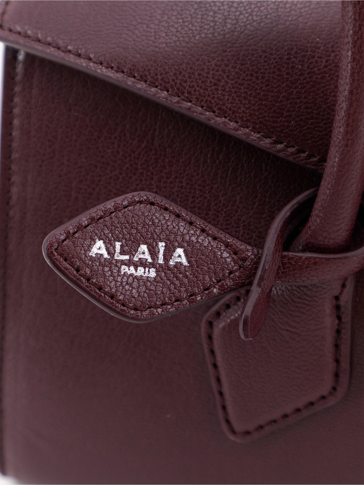 ALAÏA Women's Le Teckel Flap Leather Handbag Red