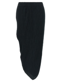 ISSEY MIYAKE Leaf Pleats Skirt Blue