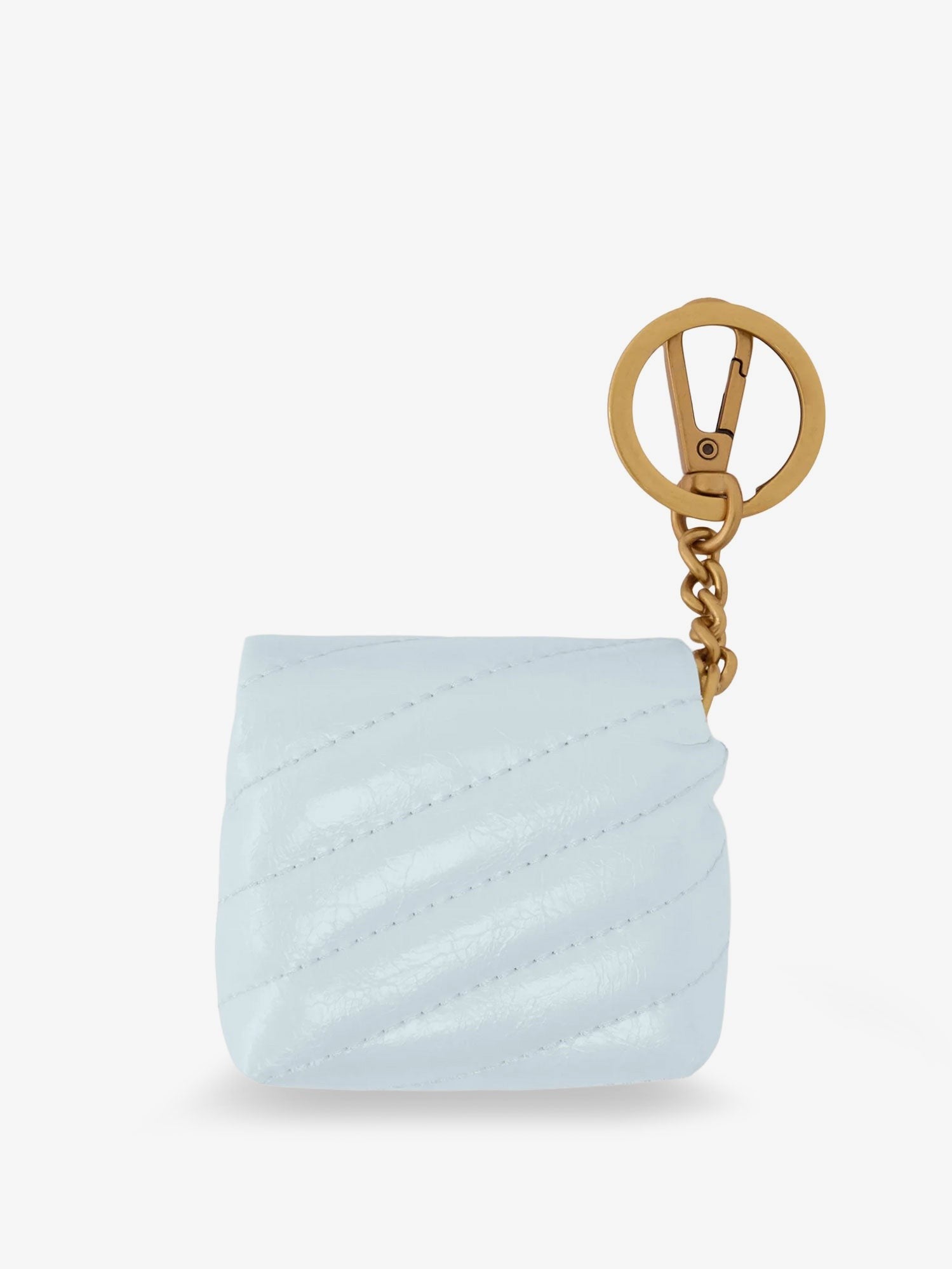 Pinko Women's Leather Airpods Case Blue