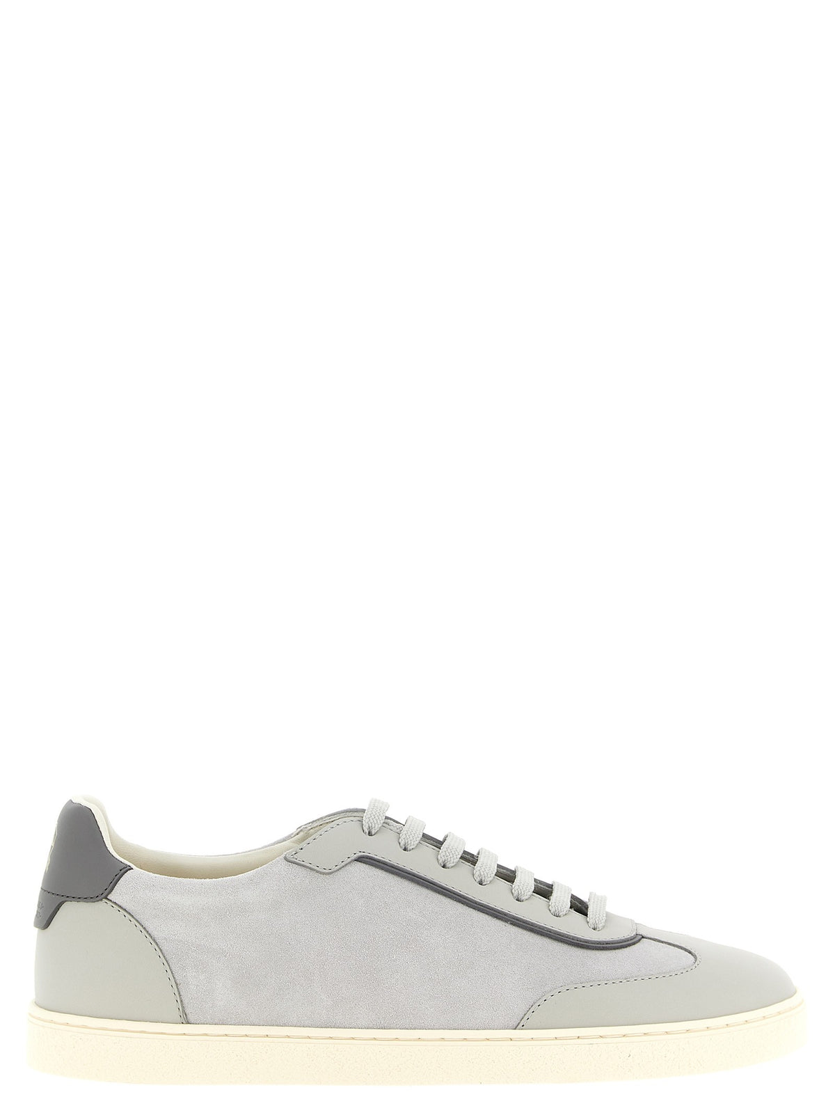 Brunello Cucinelli Leather and Suede Sneakers Grey