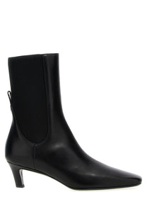 Toteme Leather Ankle Boots Black