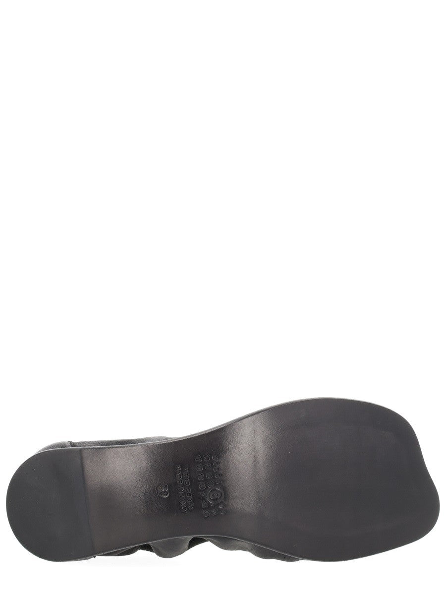 MM6 Maison Margiela Women's Leather Ballet Flats Black, view 6