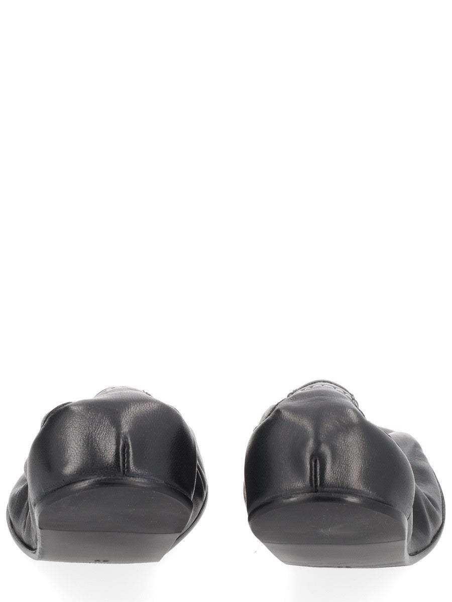 MM6 Maison Margiela Women's Leather Ballet Flats Black, view 4
